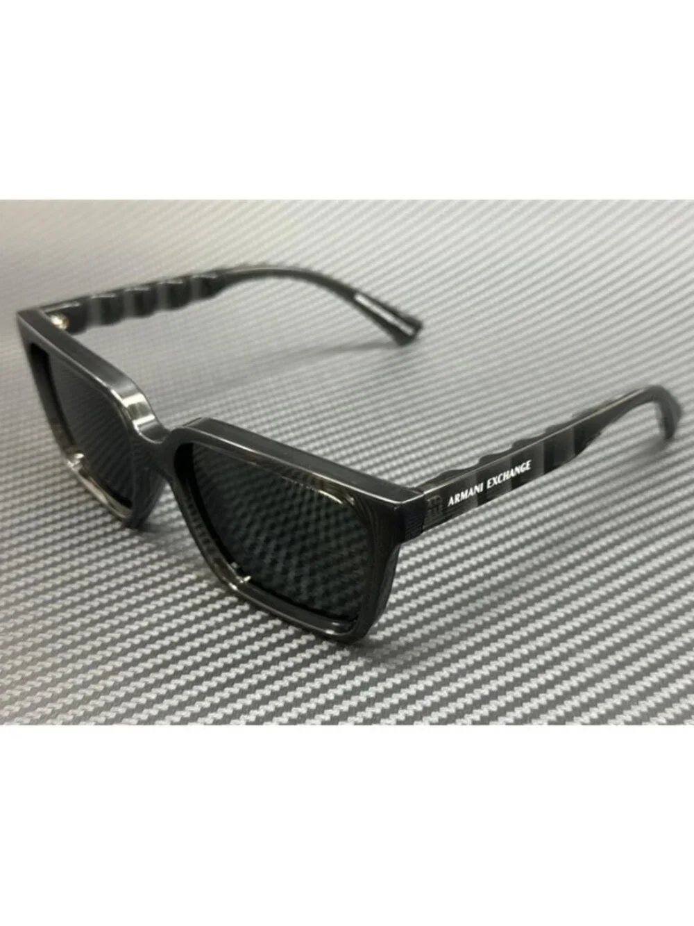 New Armani Exchange Men Transparent Grey Sunglasses 56-17-145